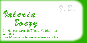 valeria doczy business card